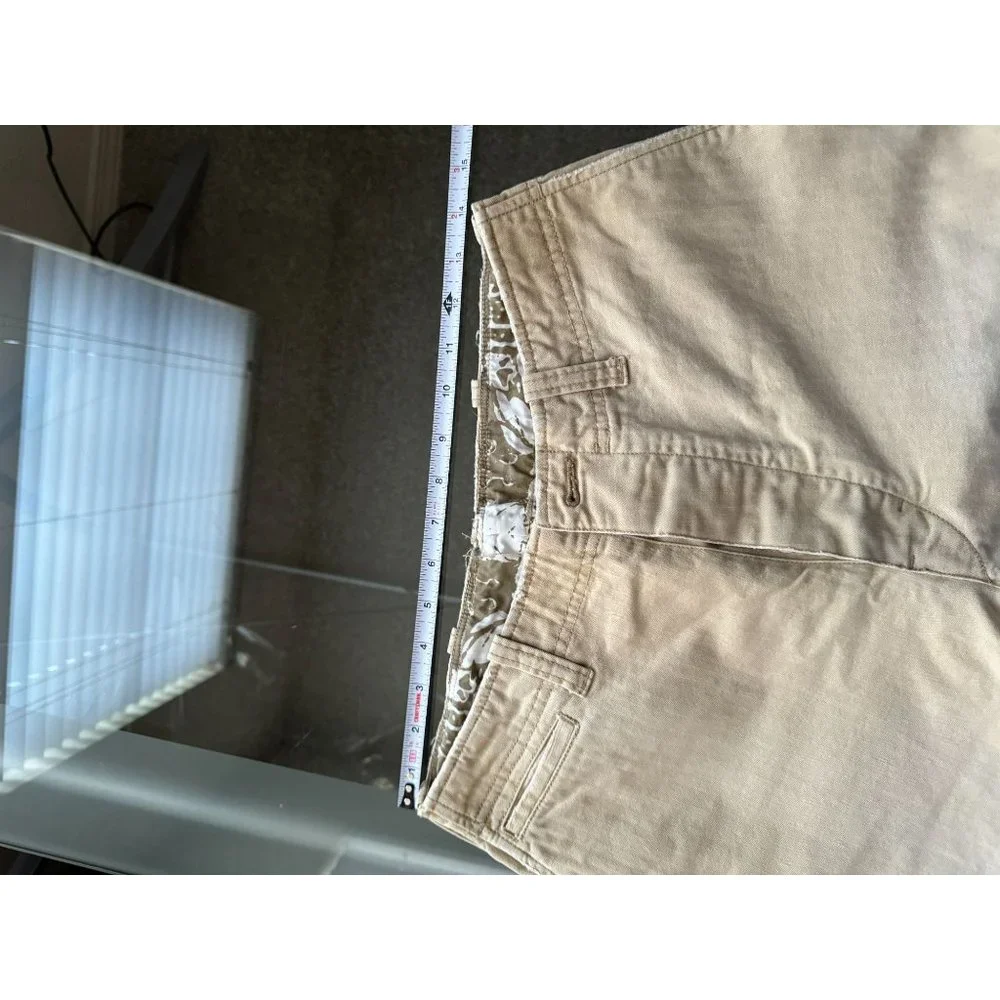 Hollister Co Mens Wide Leg Chino Pants Khaki Tan Button Fly Size‎ 30 Z1